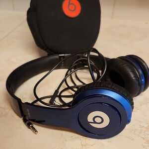 Beats By Dre Solo Metallic Blue HD First Gen Headphones Vintage Y2K